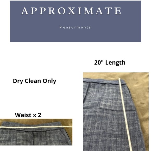 Banana Republic Navy Tweed Skirt Size 6 - Picture 2 of 5